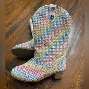 Lola + The Boys Rainbow Sparkle Kids Boots